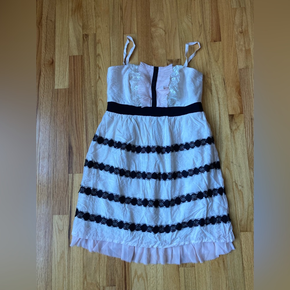 EUC LuPruia Pink and Black Mini Dress